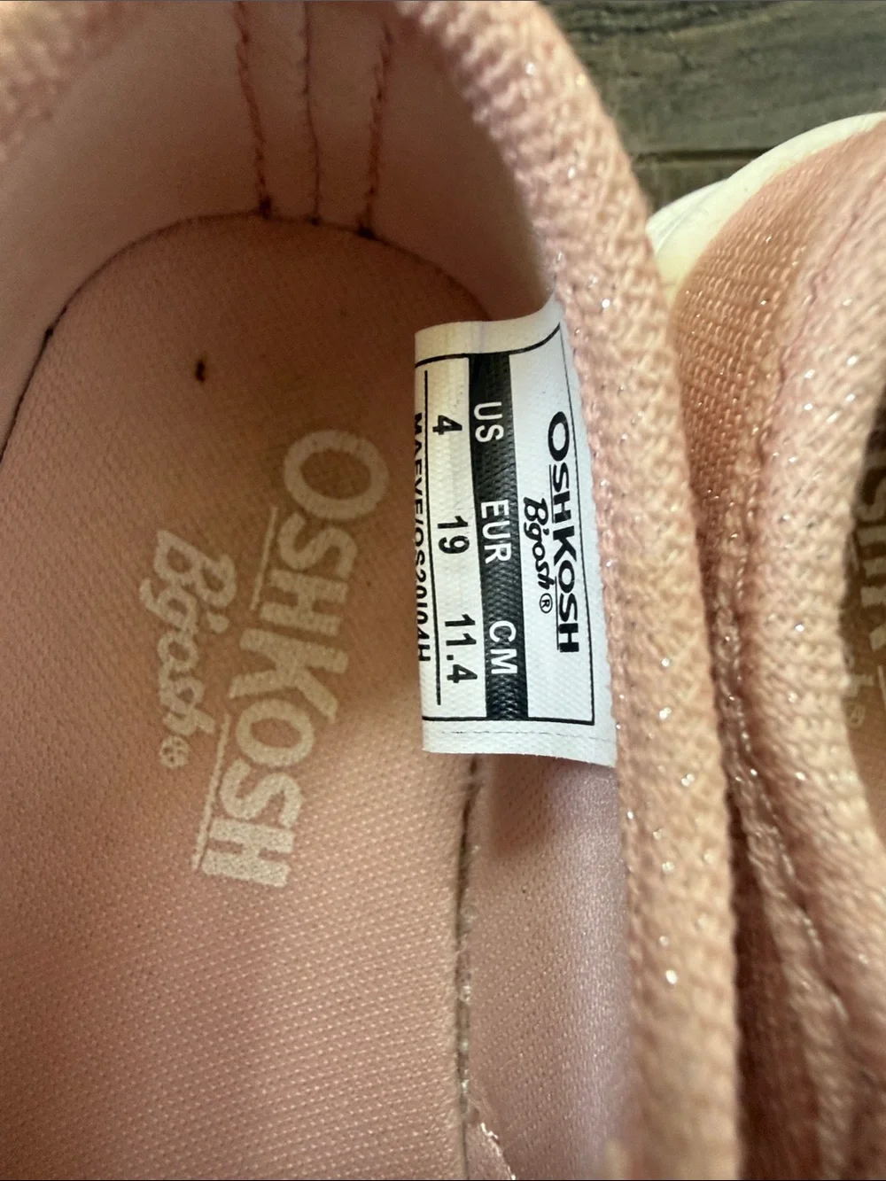 OshKosh B'gosh Pink Glitter Slip-On Sneakers and White Sandals Set